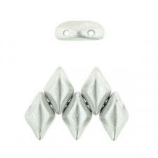Matubo GemDuo Beads 8x5mm Matte - Metallic silver